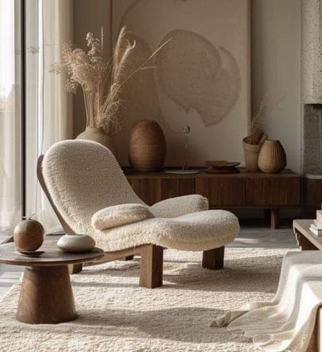 Lounge chair in soft daylight
