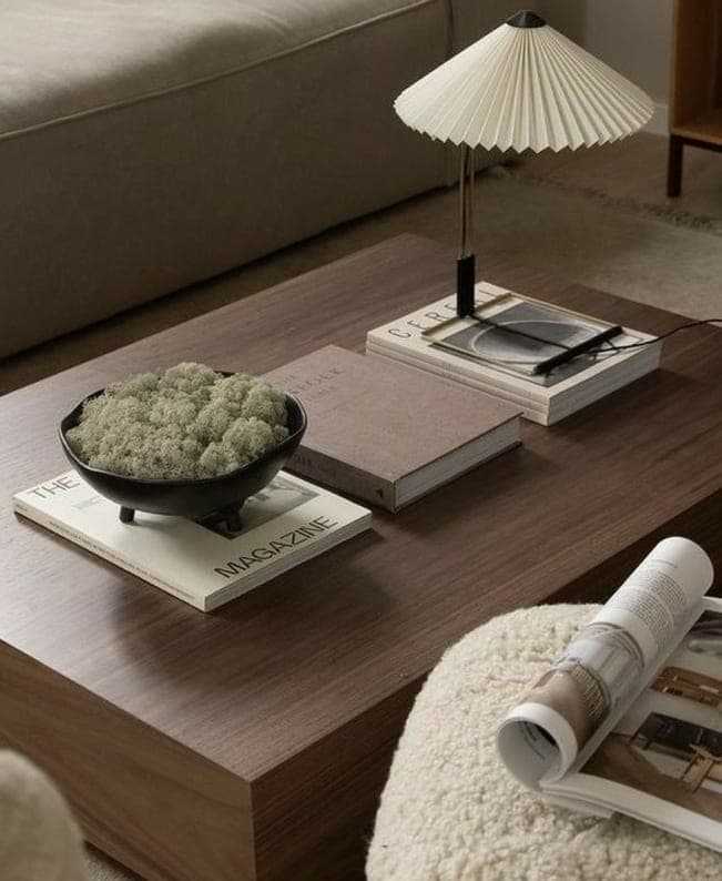 Walnut coffee table detail
