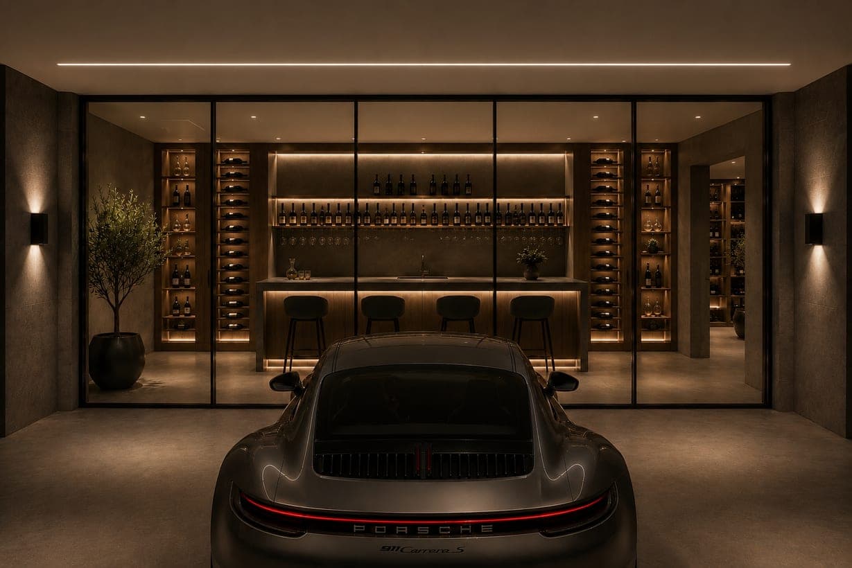 Wine cellar and garage