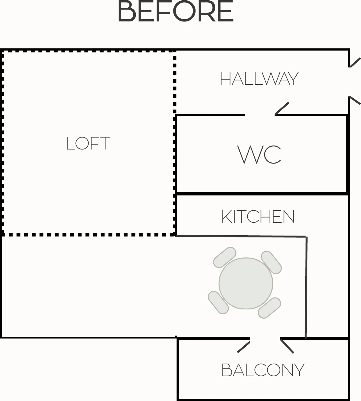 Classic Pearl, floor plan before