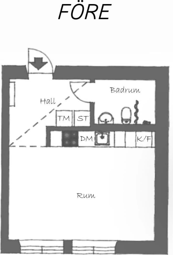 The Nest, floor plan before