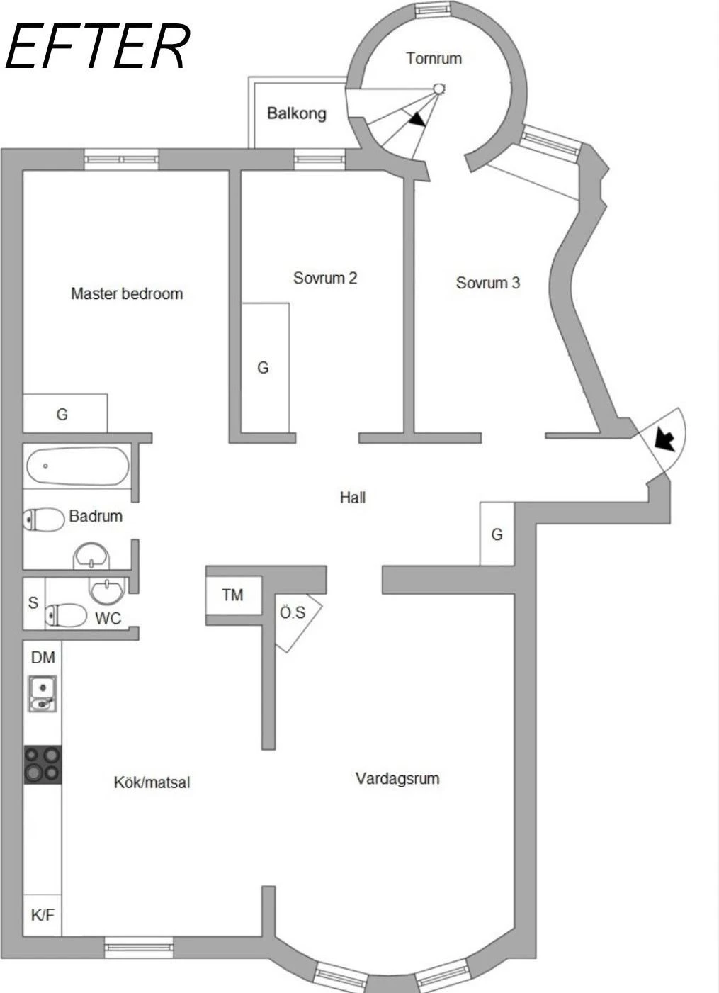 Wallin Revival, floor plan after